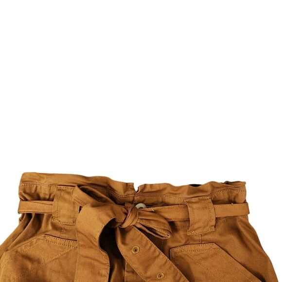 Alex Mill‎ Paperbag Pants Womens 2 Russet Brown Expedition Twill Belted Cargo - Picture 10 of 12